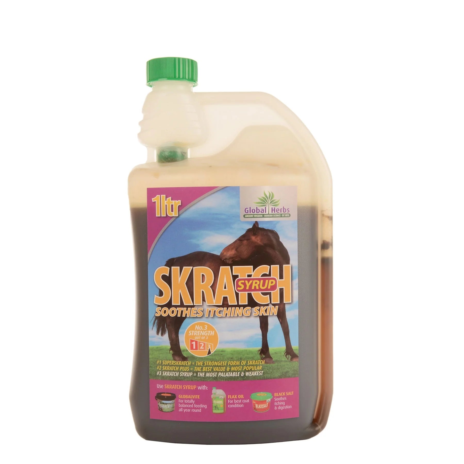 Global Herbs Skratch Liquid Syrup Equine Supplement