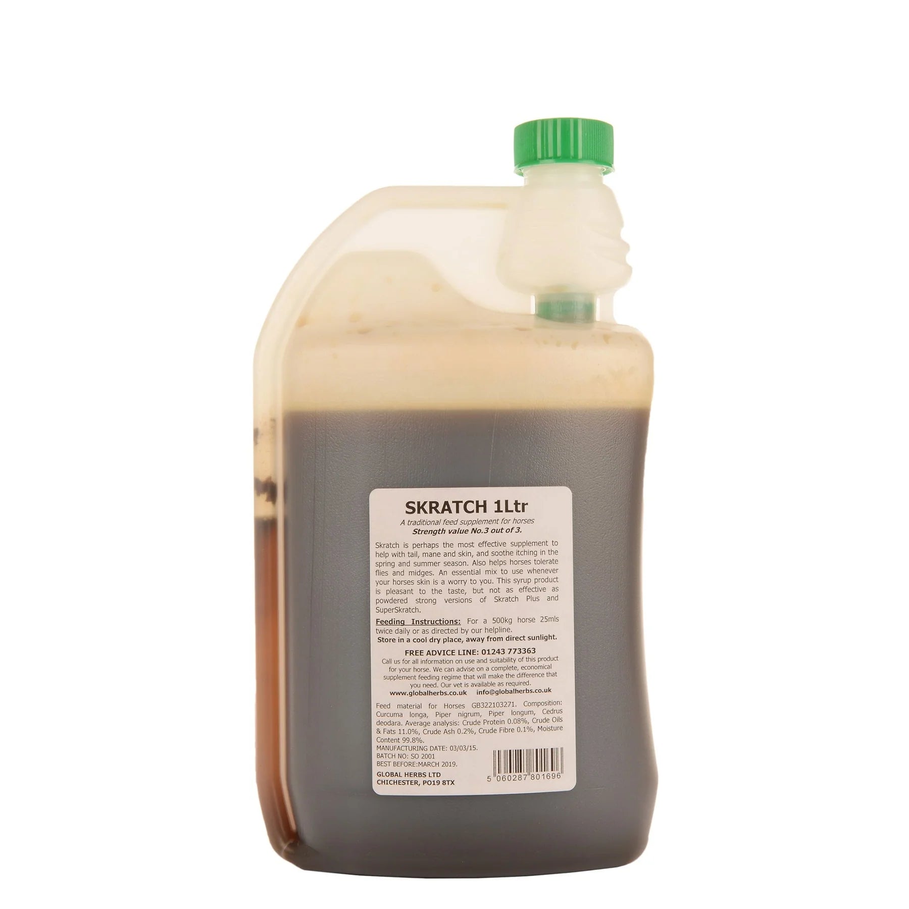 Global Herbs Skratch Liquid Syrup Equine Supplement