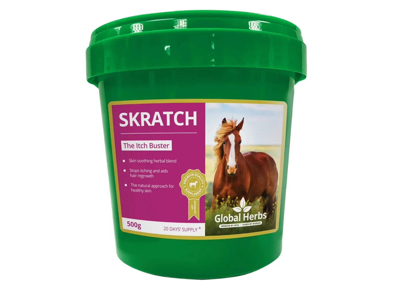 Global Herbs Skratch Powder Equine Skin & Digestive Supplement