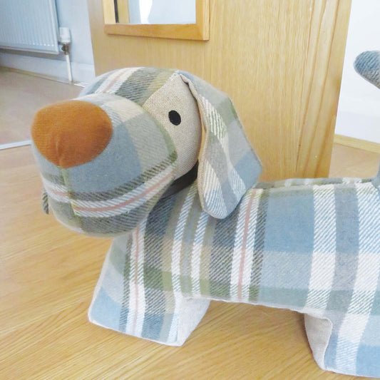 Samuel Lamont Green Tweed Dog Doorstop