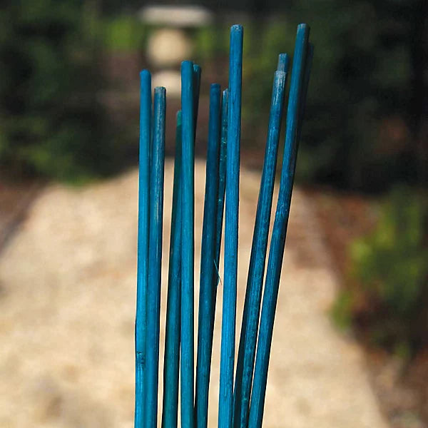 Growers Choice pack of green pointed bamboo flower sticks and plant support canes 45cm for garden containers