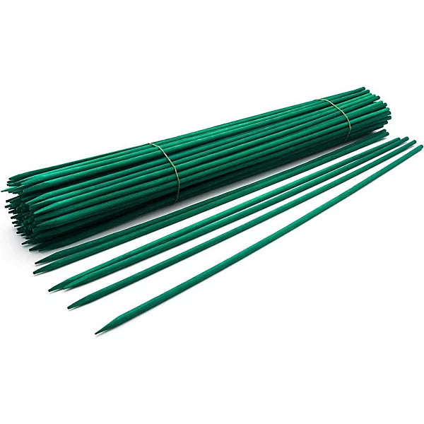 Support growing plants and vegetables with Growers Choice 61cm (24") bamboo flower sticks. Traditional green split canes supplied in a pack of 20.