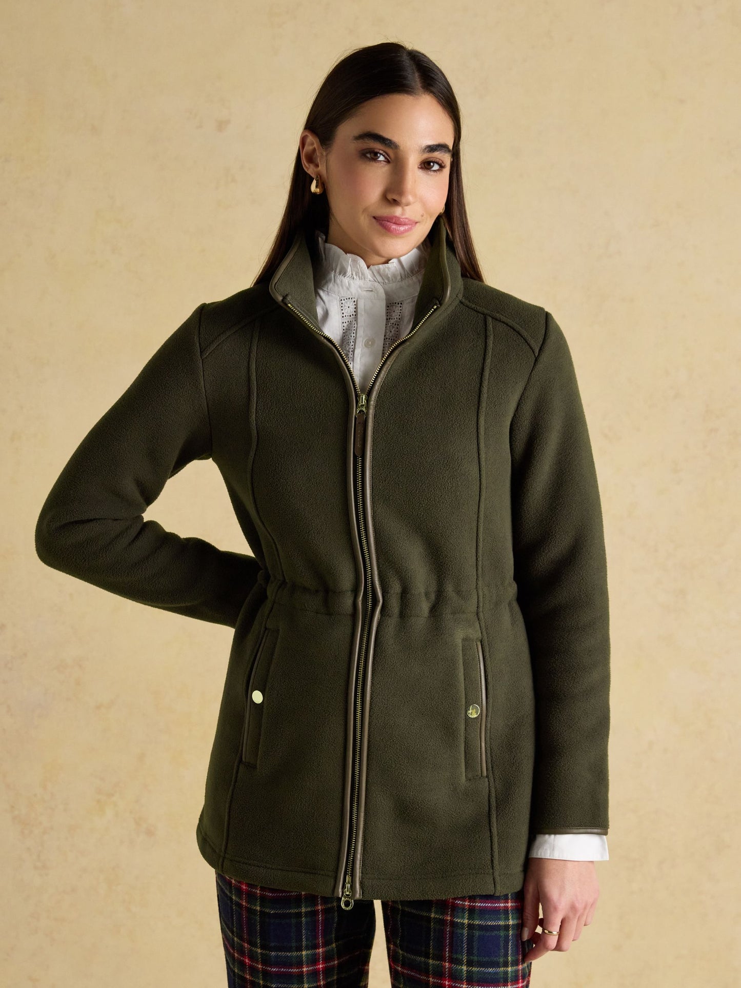 Joules Women's Heritage Longline Polar Fleece Jacket