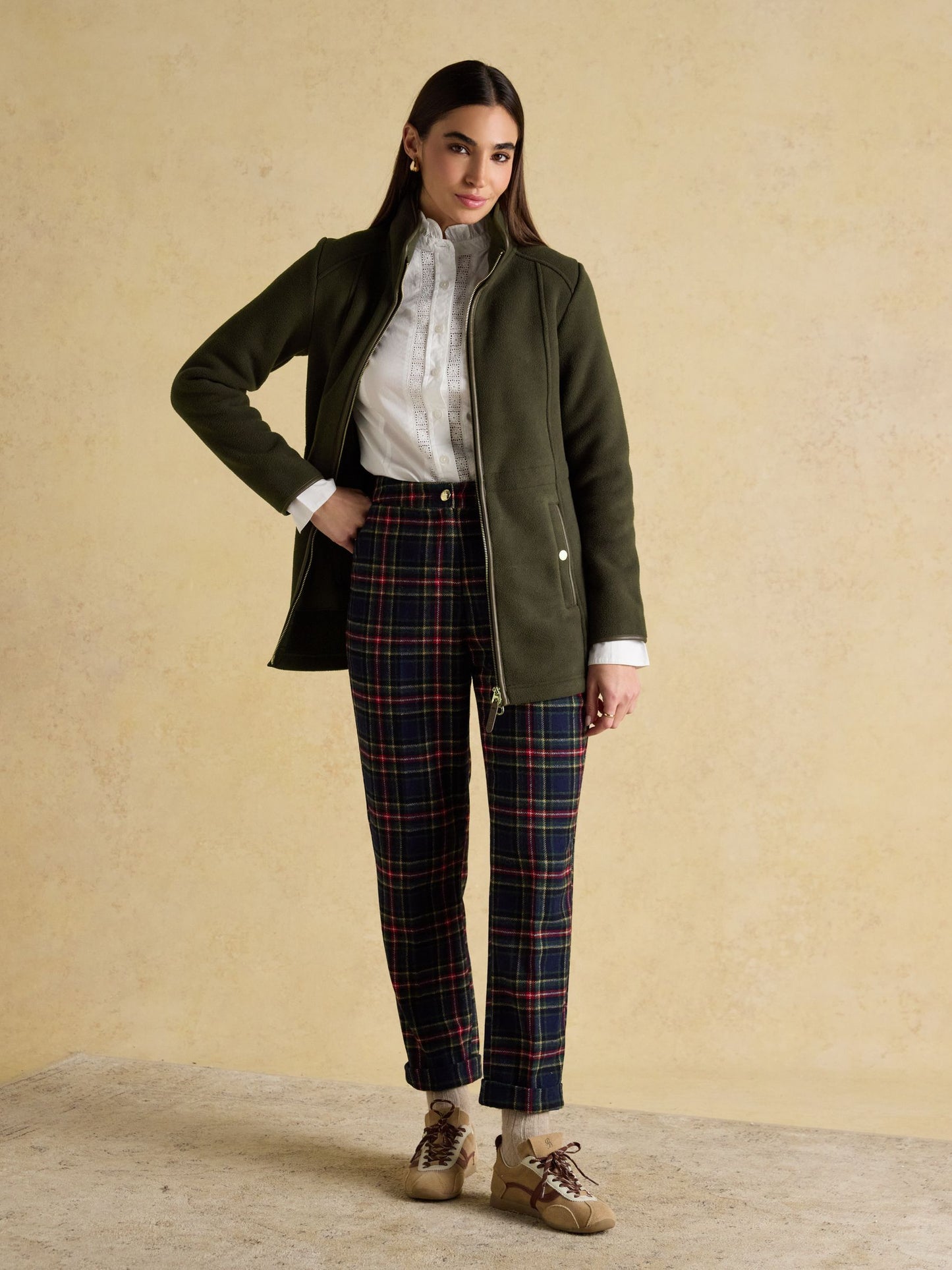 Joules Women's Heritage Longline Polar Fleece Jacket