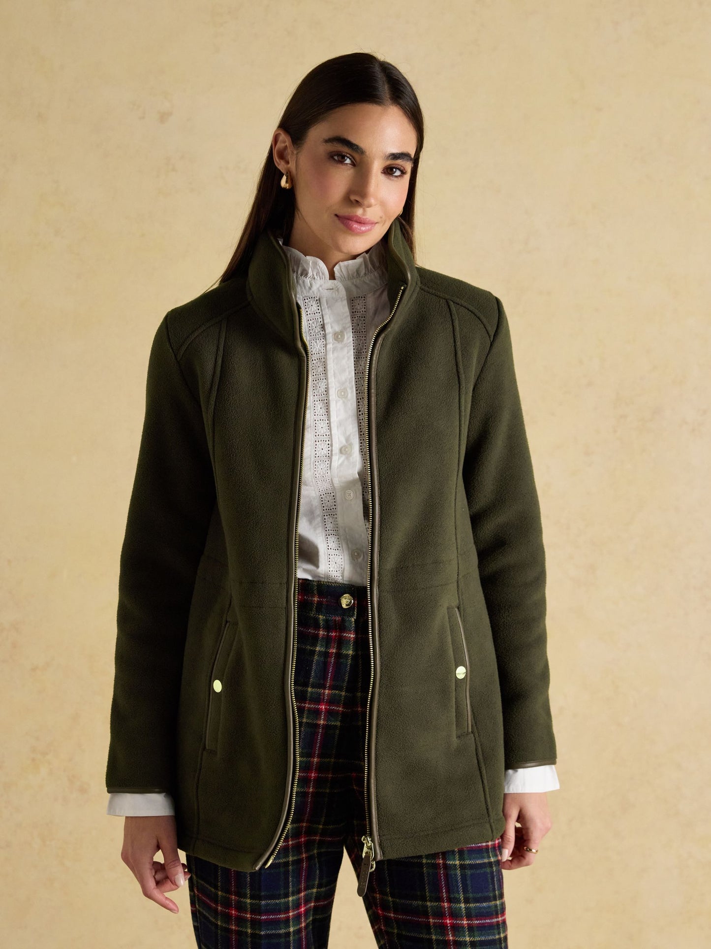 Joules Women's Heritage Longline Polar Fleece Jacket