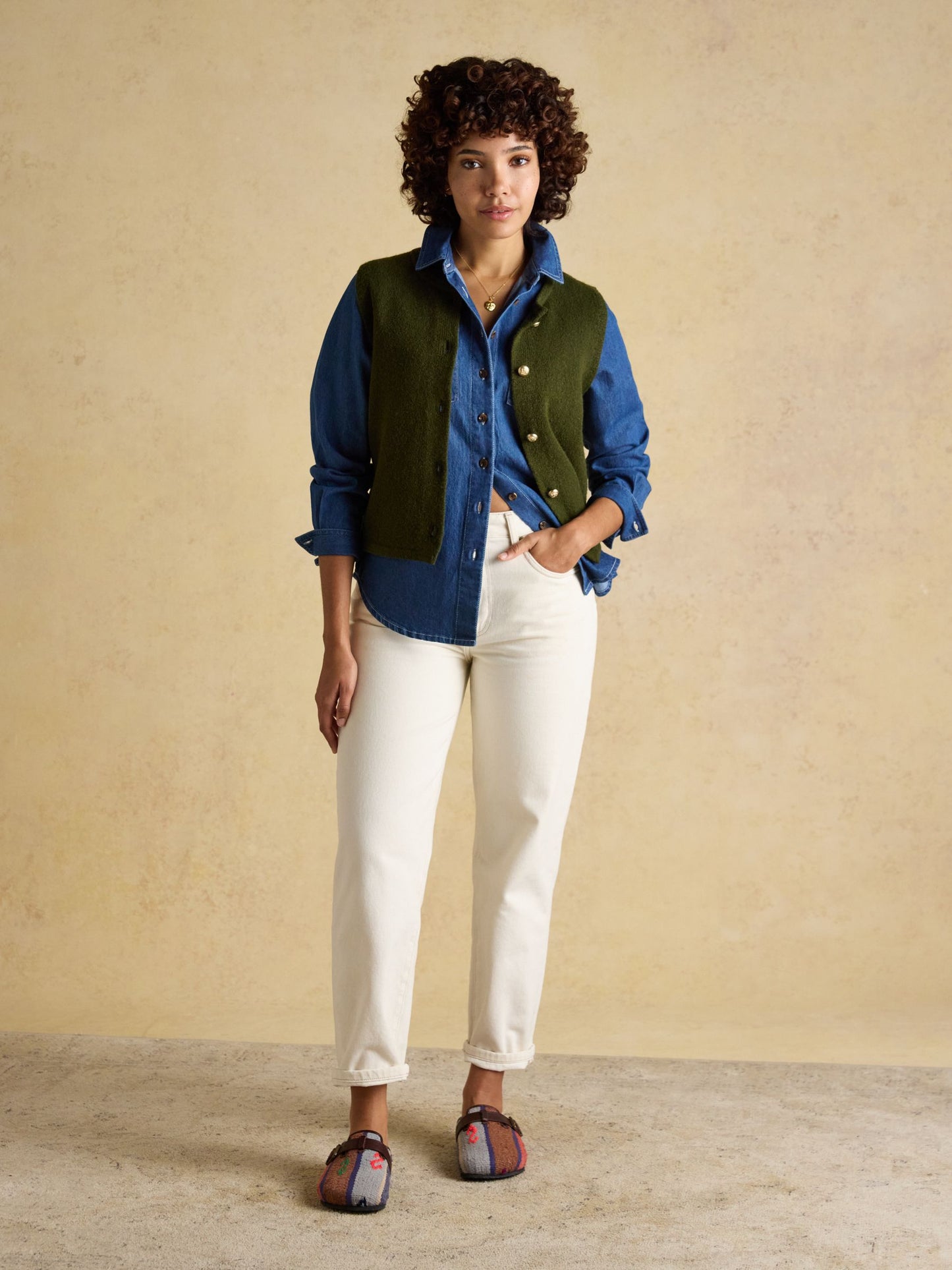 Joules Holly Button Through Knitted Vest