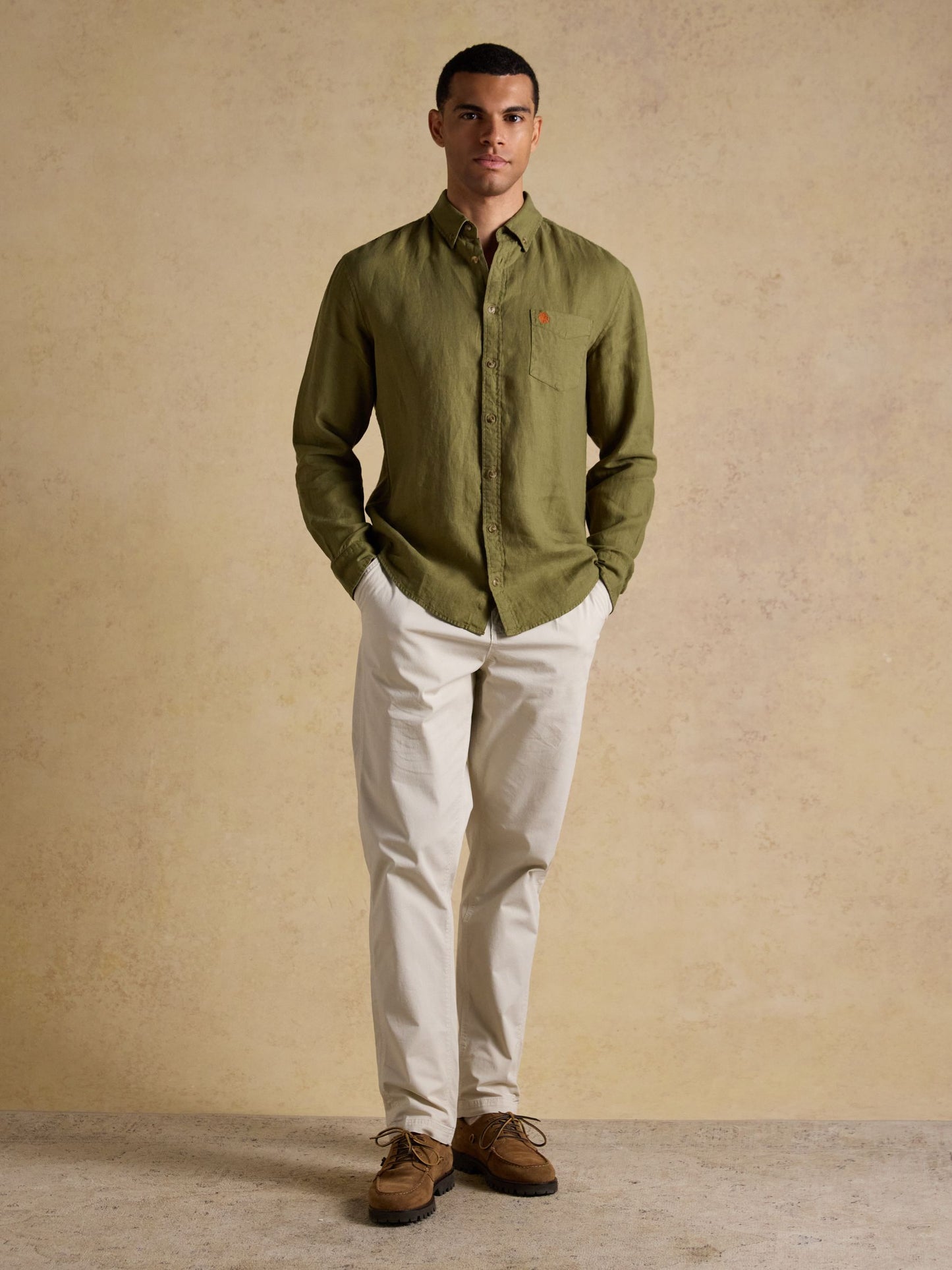 Joules Linen Long Sleeve Classic Fit Shirt