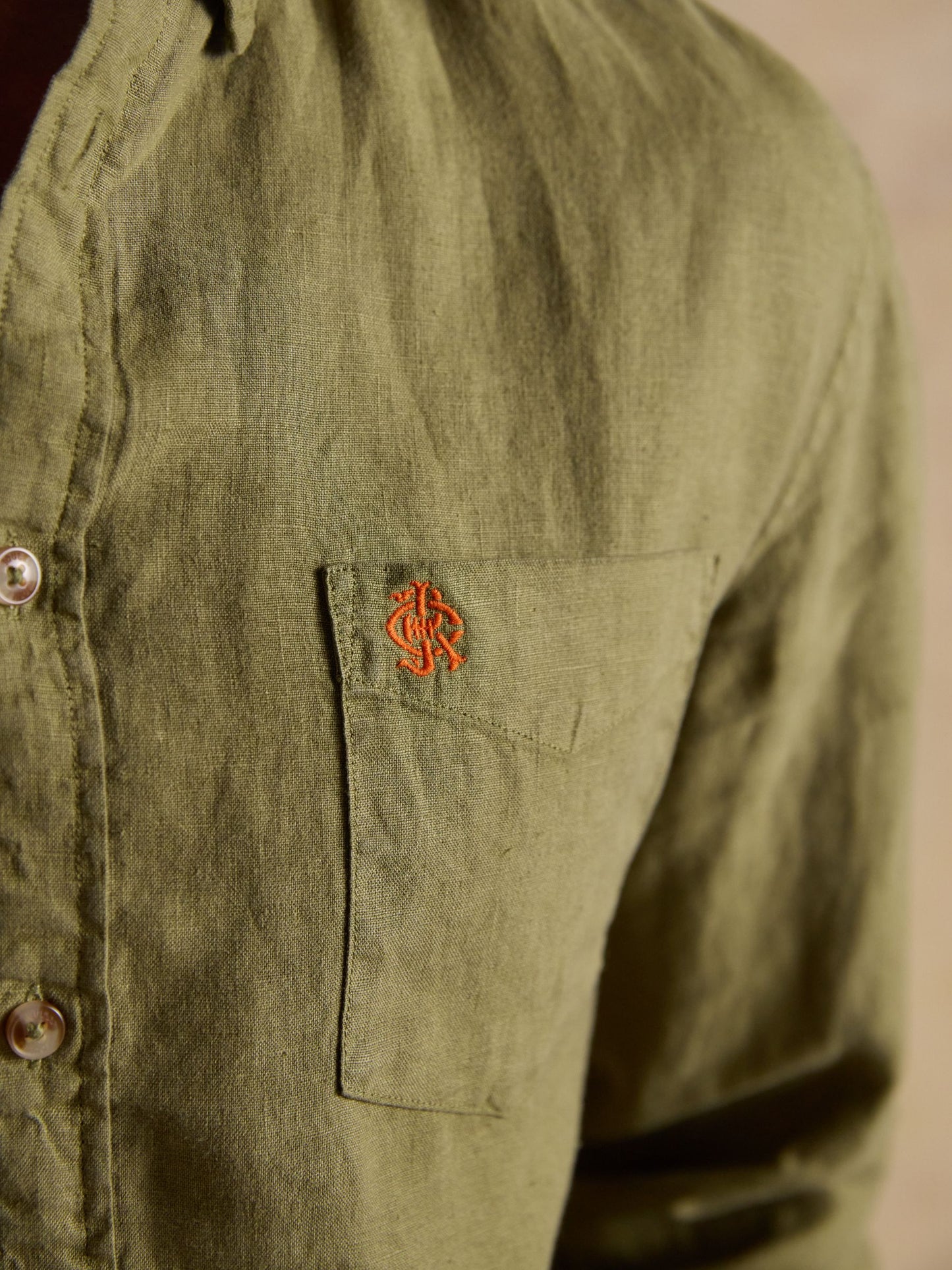 Joules Linen Long Sleeve Classic Fit Shirt