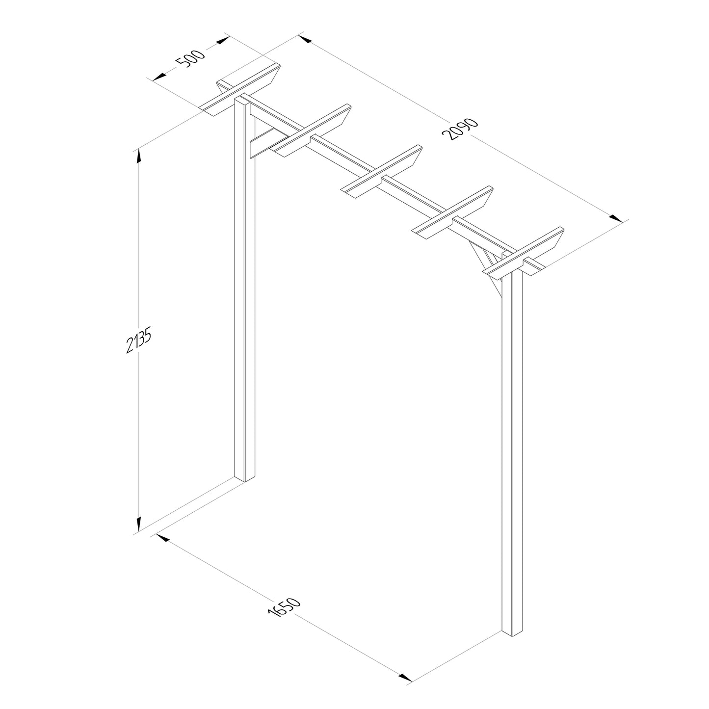 Forest Garden Hanbury Flat Top Arch