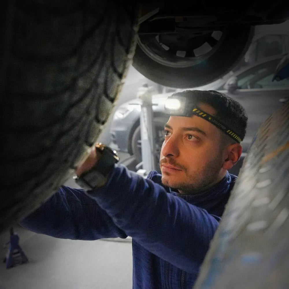 LED LENSER HF4R Work Rechargeable Head Torch Yellow