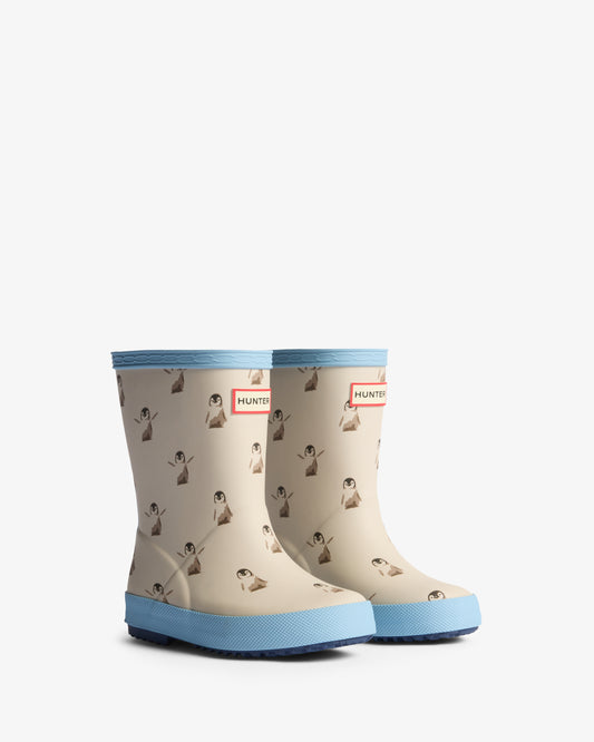 Hunter Boots Original Kids First Penguin Print Wellington Boots