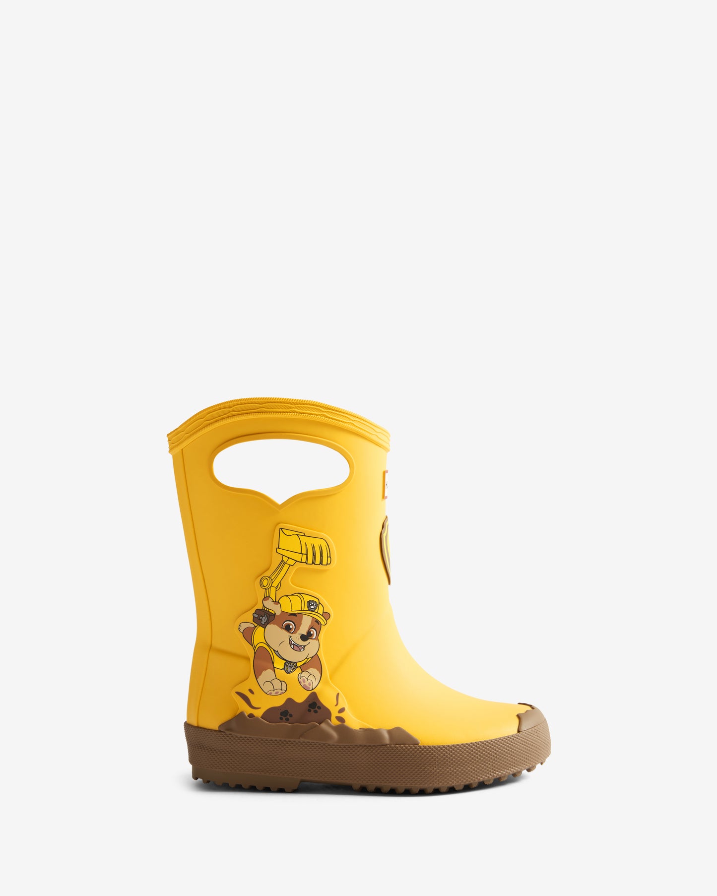 Hunter Original Paw Patrol Rubble Kids First Grab-Handle Wellington Boots