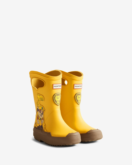 Hunter Original Paw Patrol Rubble Kids First Grab-Handle Wellington Boots