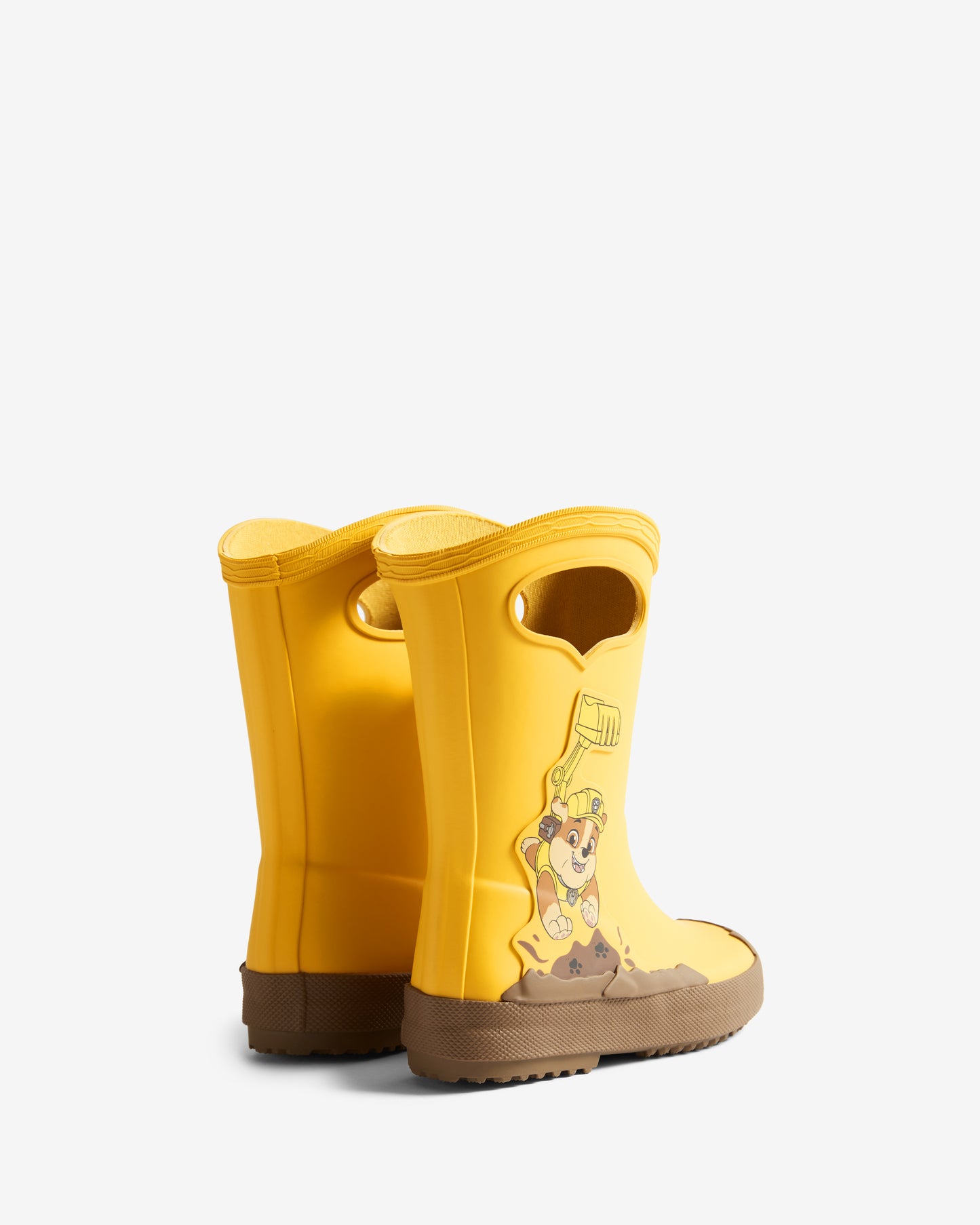 Hunter Original Paw Patrol Rubble Kids First Grab-Handle Wellington Boots