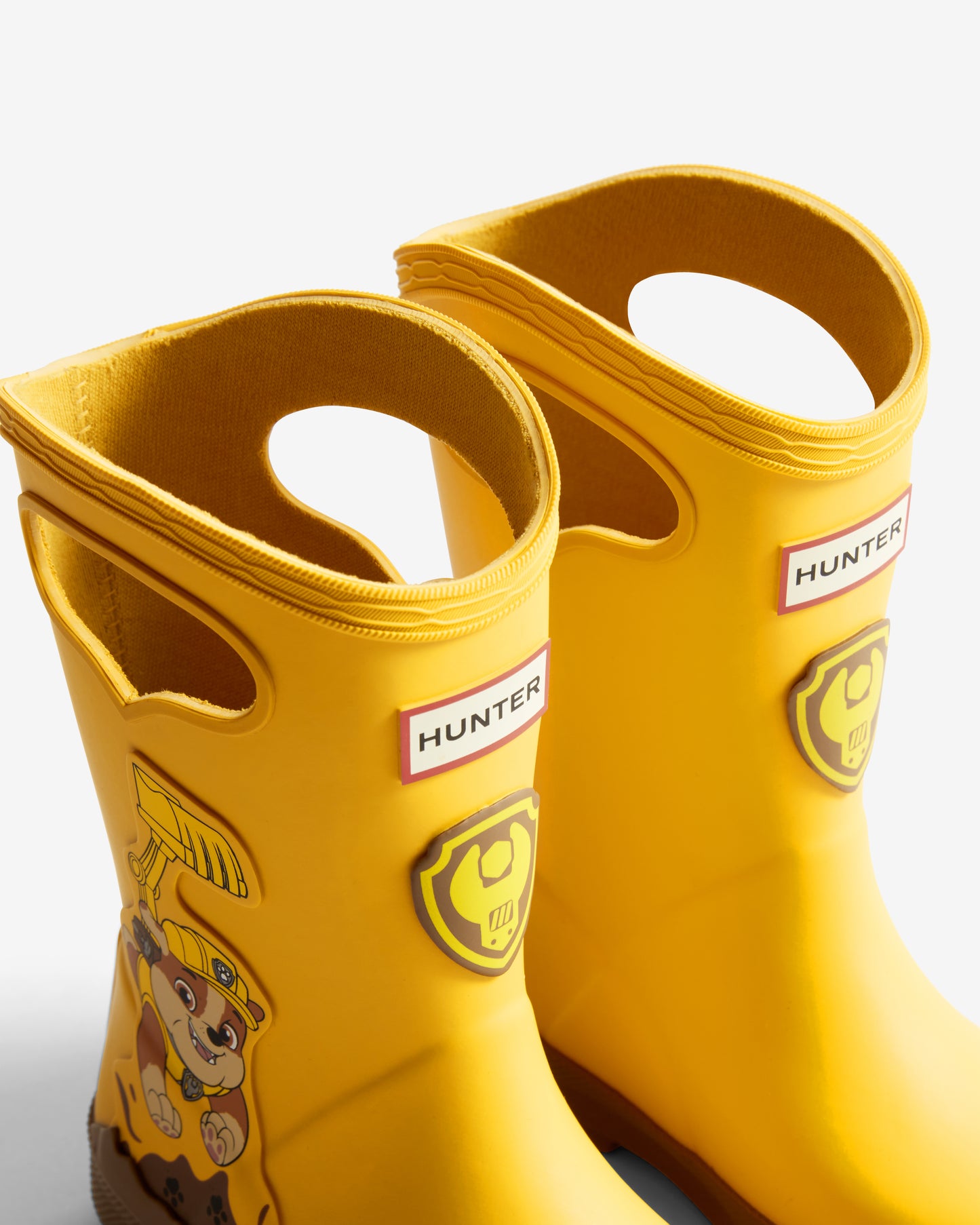 Hunter Original Paw Patrol Rubble Kids First Grab-Handle Wellington Boots