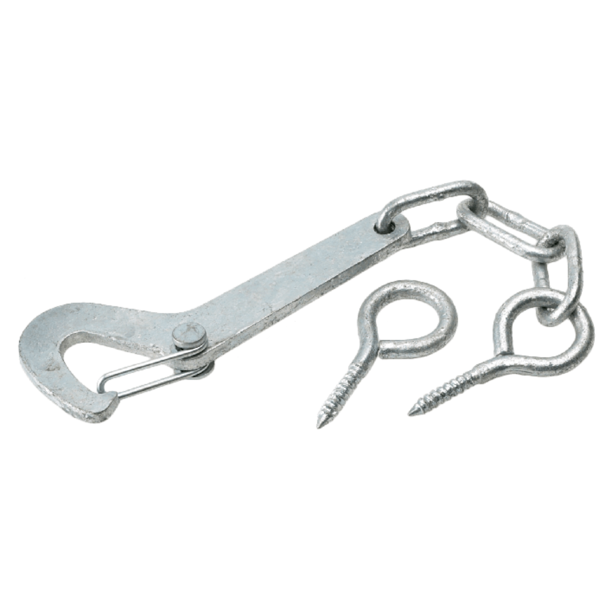 Eliza Tinsley 6 inch safety gate hook and eye with integrated spring retaining catch and mounting plates
