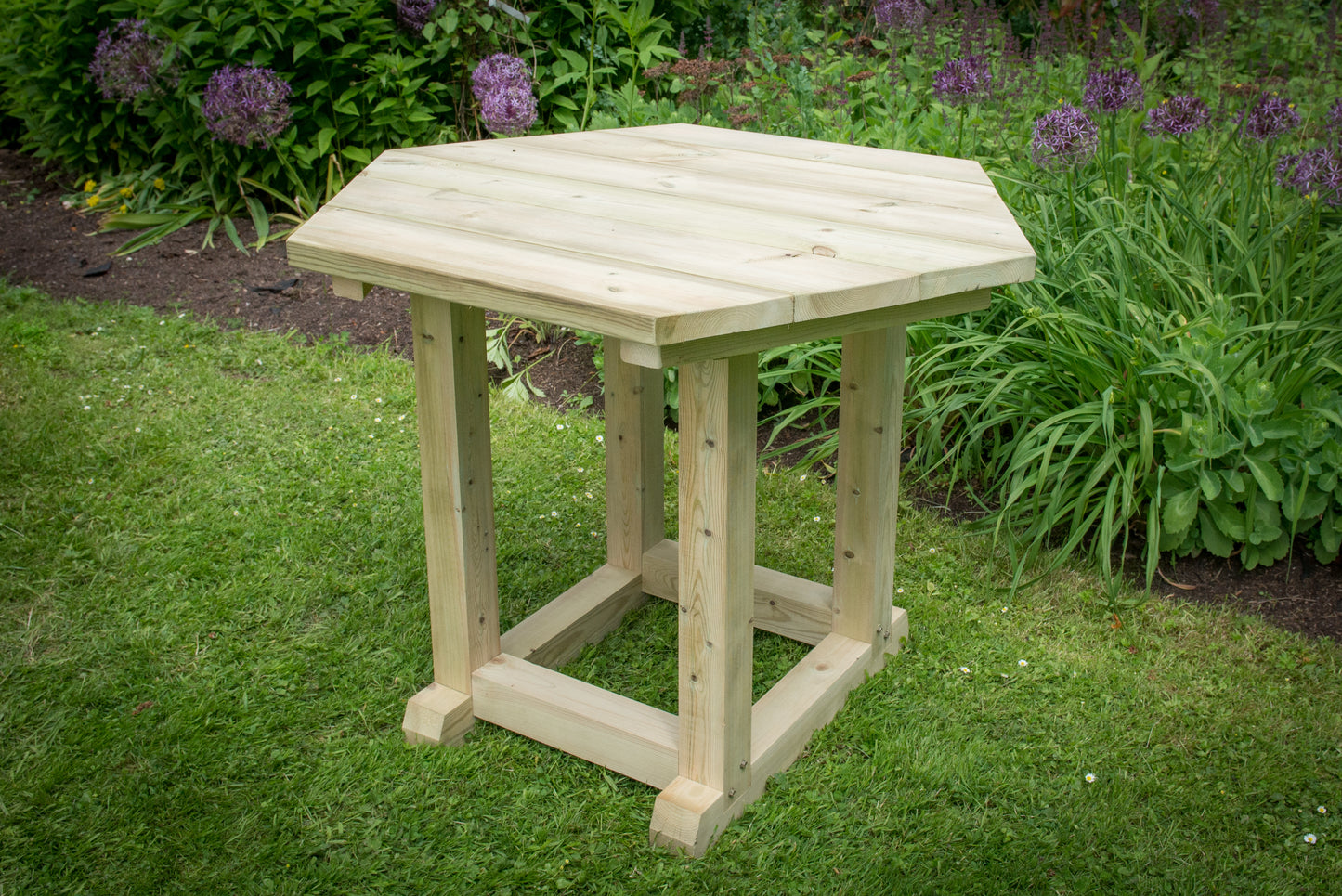 Forest Garden Hexagonal Wooden Garden Gazebo with Cedar Roof