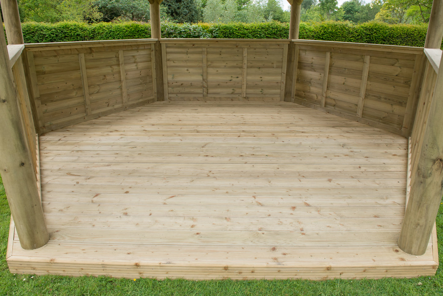 Forest Garden Hexagonal Wooden Garden Gazebo with Cedar Roof