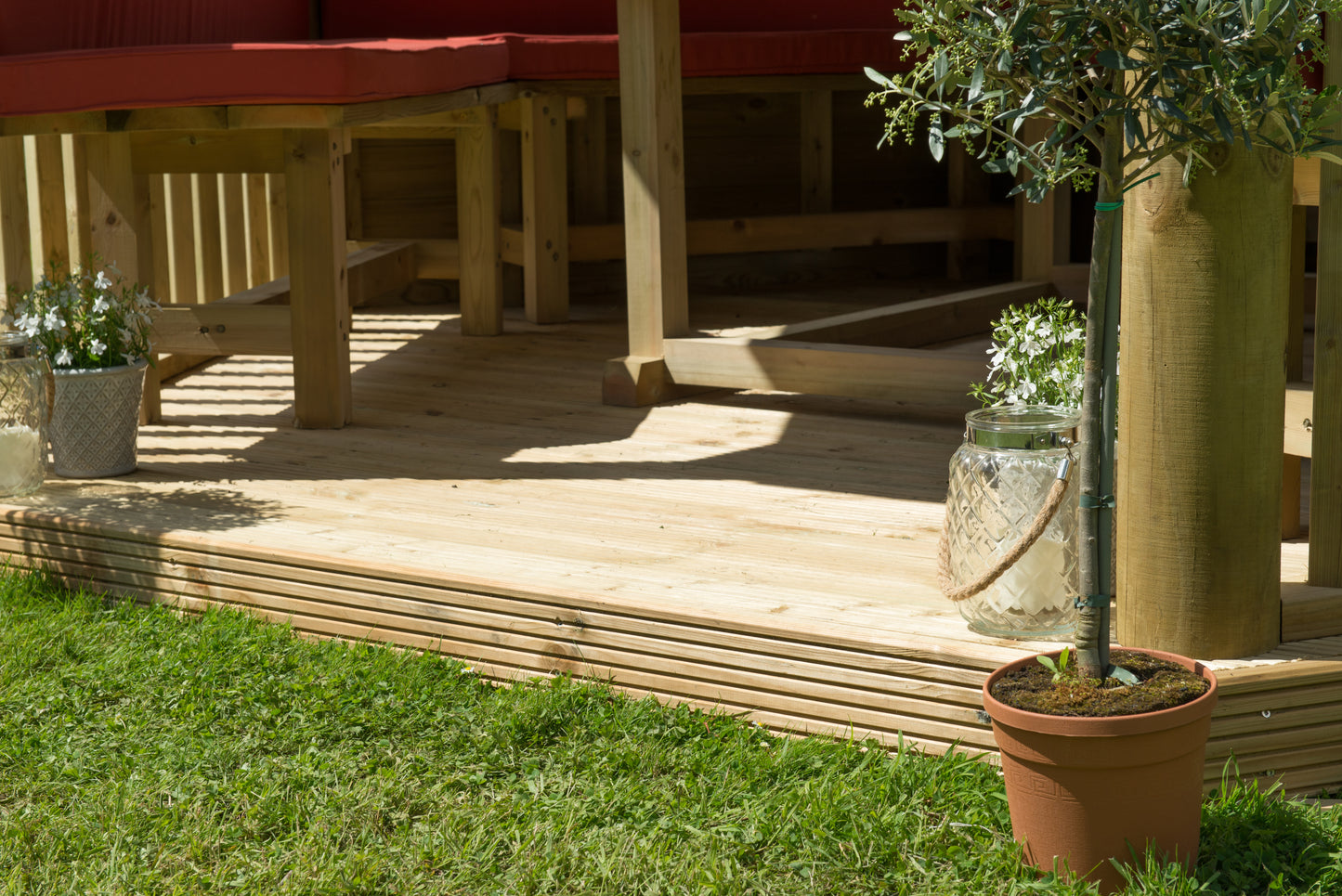 Forest Garden Hexagonal Wooden Garden Gazebo With Timber Roof