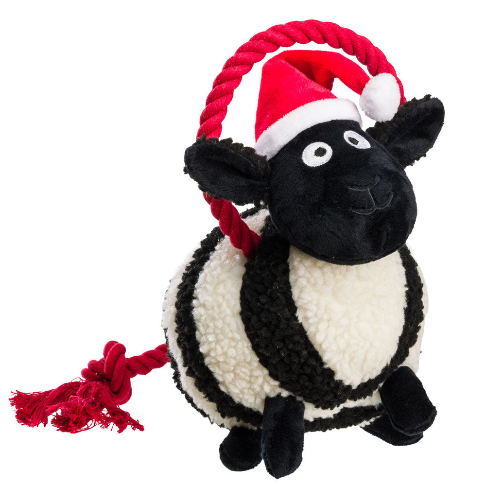 House of Paws BAA Humbug plush sheep Christmas dog toy with internal squeaker