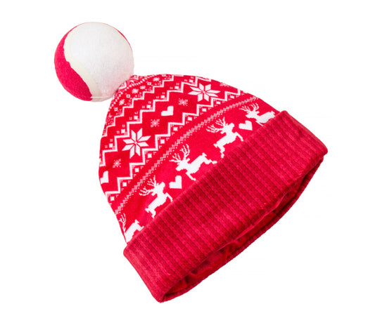House of Paws Christmas Bobble Hat Dog Toy