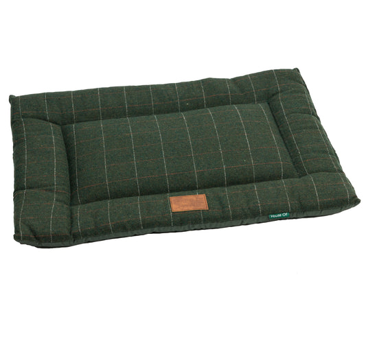 House of Paws Green Tweed Crate Mat