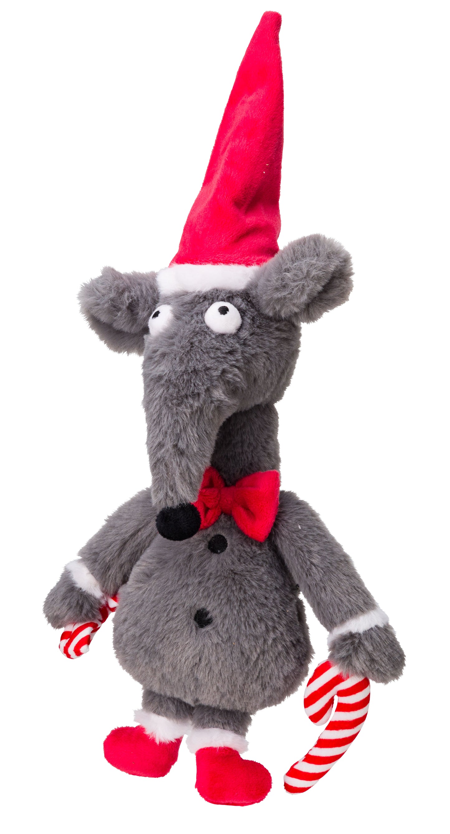 Dog Toy Grey Christmas Rat 