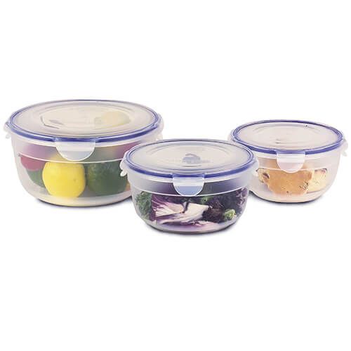 LocknLock 3 Piece Bowl Storage Container Set