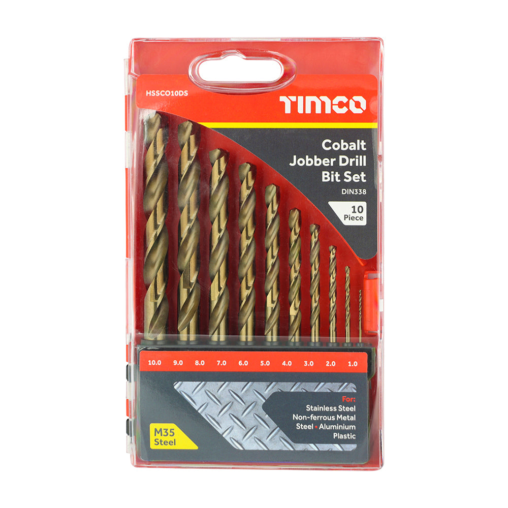 Timco Cobalt Jobber Drill Bit Set 10-Piece