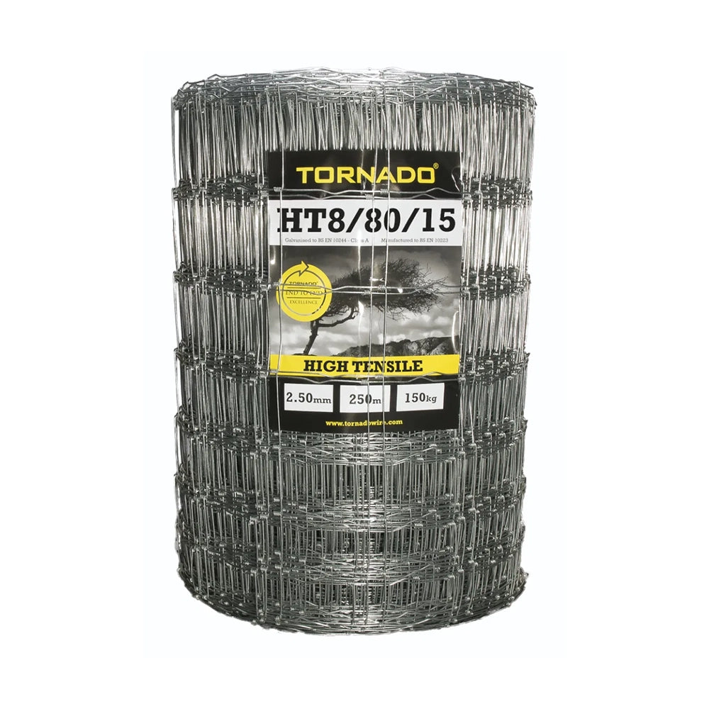 Tornado Hinge Joint HT8/80/15 High Tensile Livestock Wire Fencing 250m