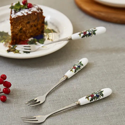 Portmeirion The Holly & The Ivy Set Of 6 Pastry Forks