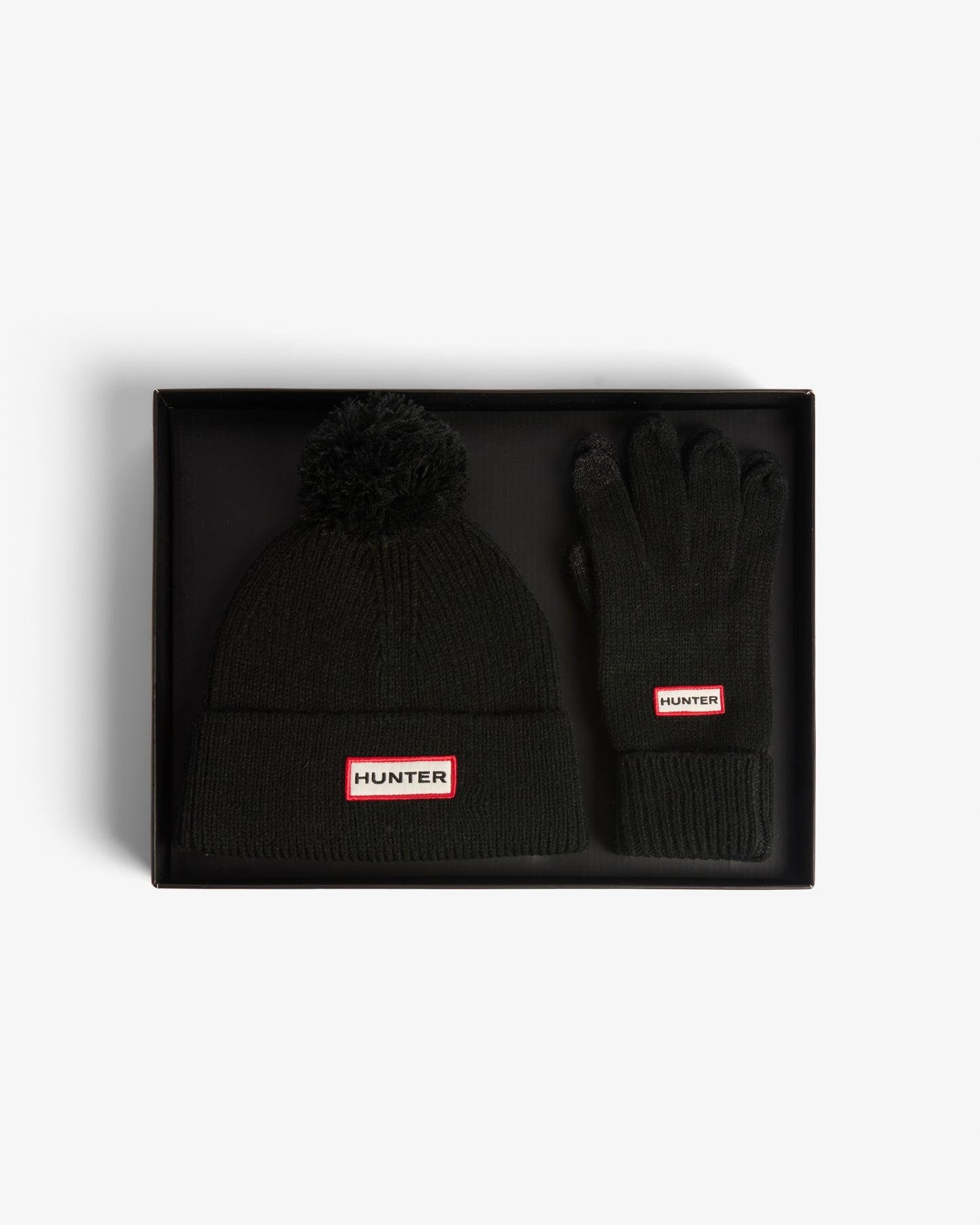 Hunter Anagach Ribbed Pom Beanie/Gloves Box Set