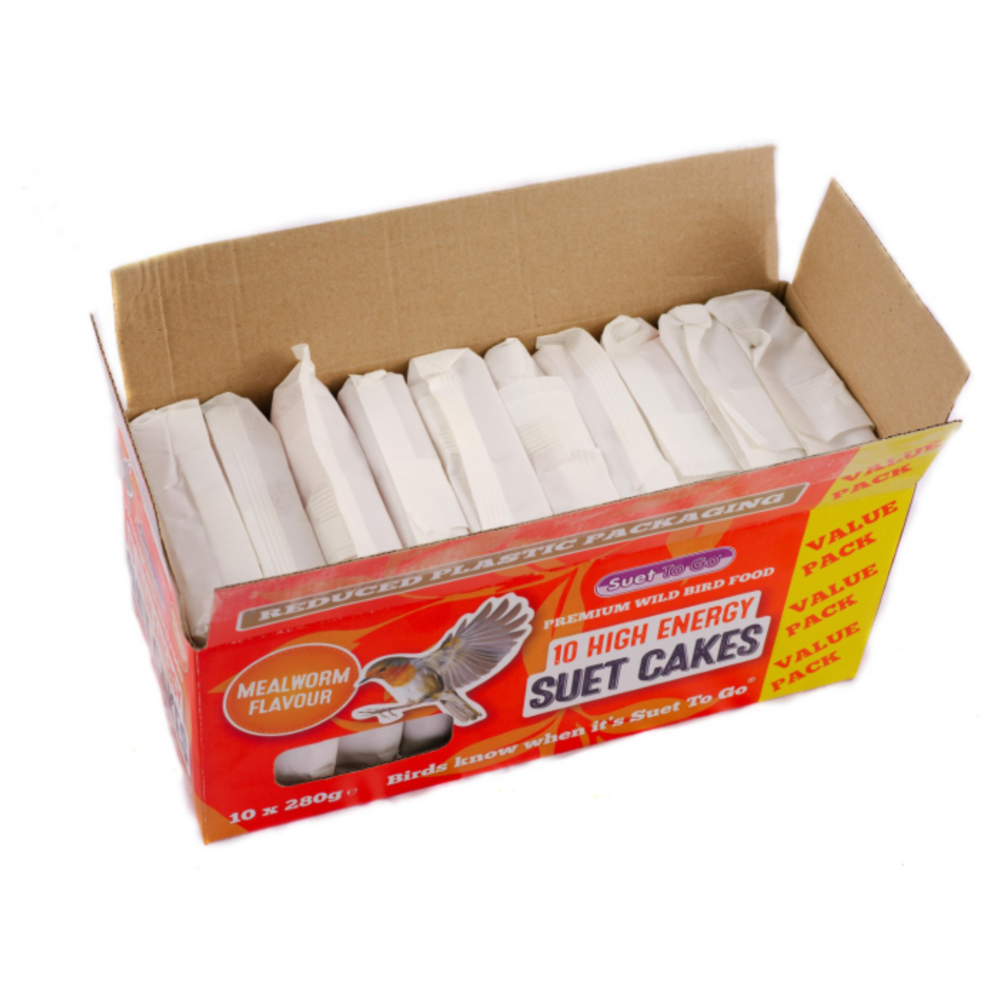 Harrison's Suet To Go Cake Block Mealworm Box 10 x 280g