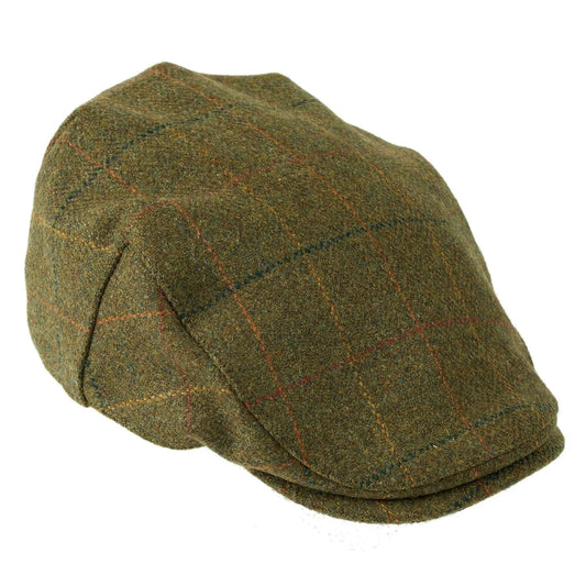 Heather Hats Kinloch Waterproof British Tweed Flat Cap