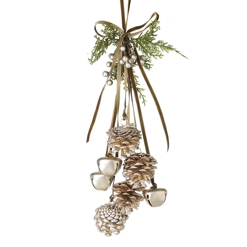 Heaven Sends Fir Cone And Bells Hanger Decoration