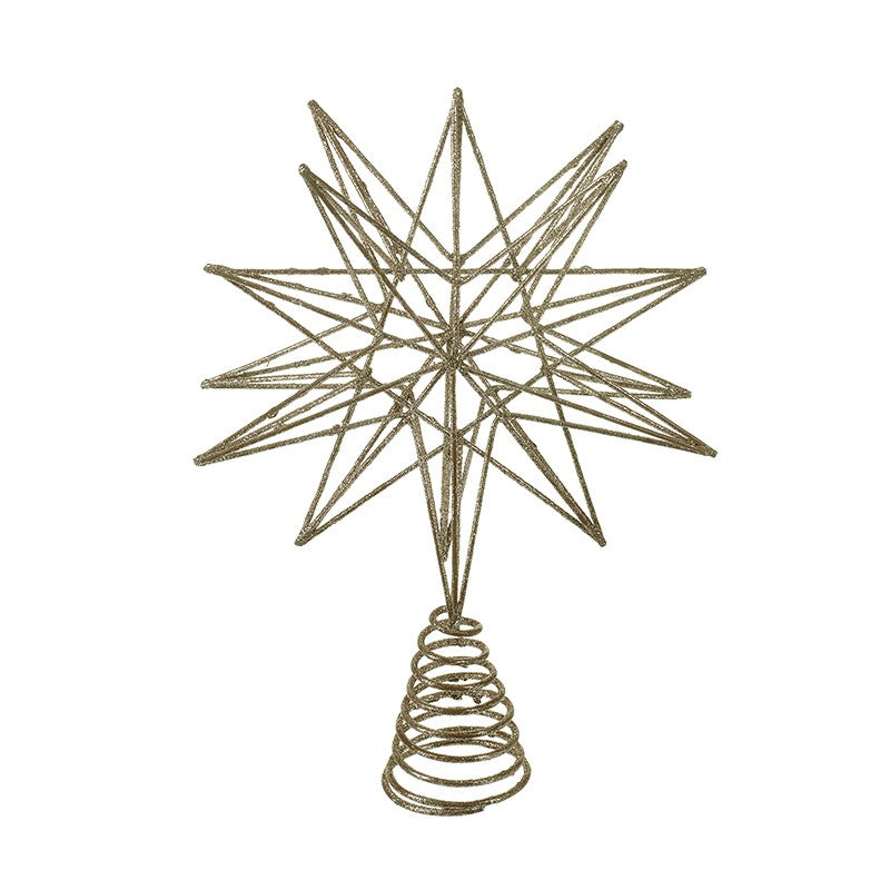 Heaven Sends Gold Glitter Star Tree Topper Christmas Decoration