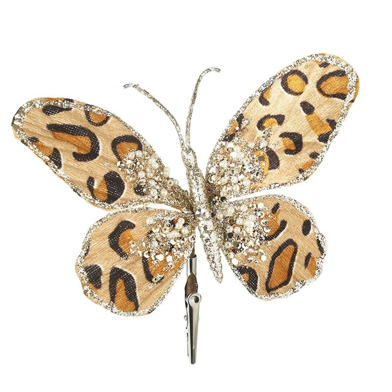Heaven Sends Leopard Print Butterfly Christmas Decoration
