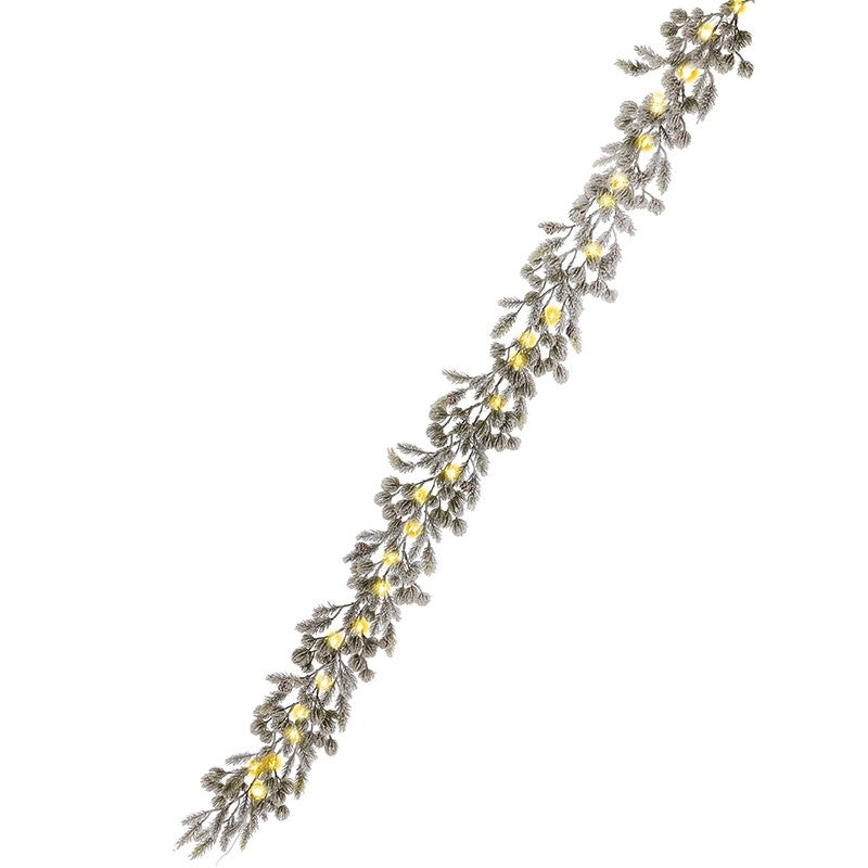 Heaven Sends Light Up Green Leaf Garland