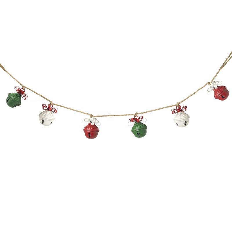 Heaven Sends Red White Green Bell Garland Christmas Decoration