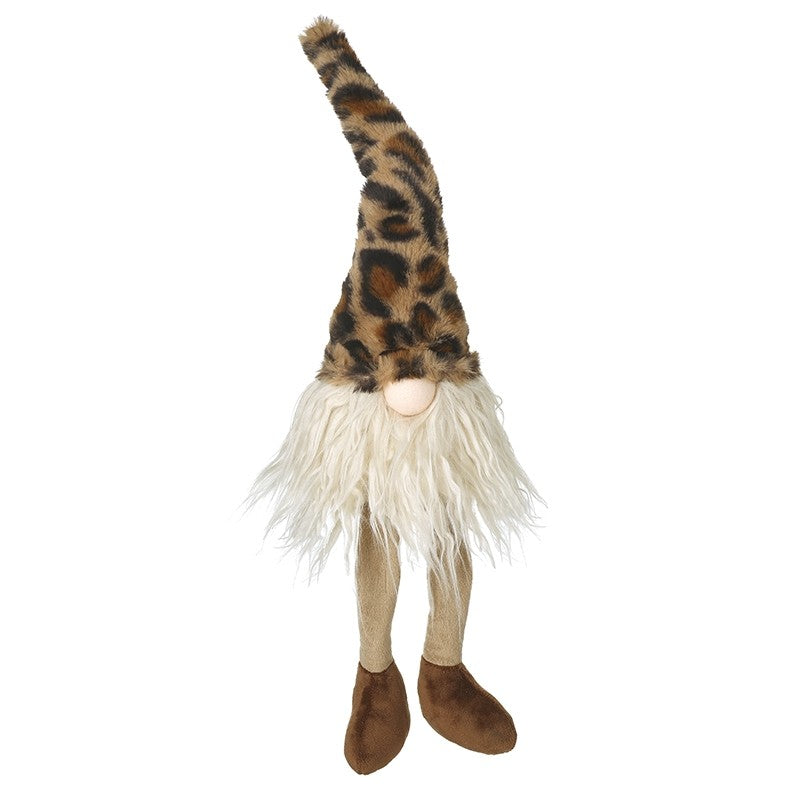 Heaven Sends Sitting Gonk In Leopard Print Hat Christmas Decoration