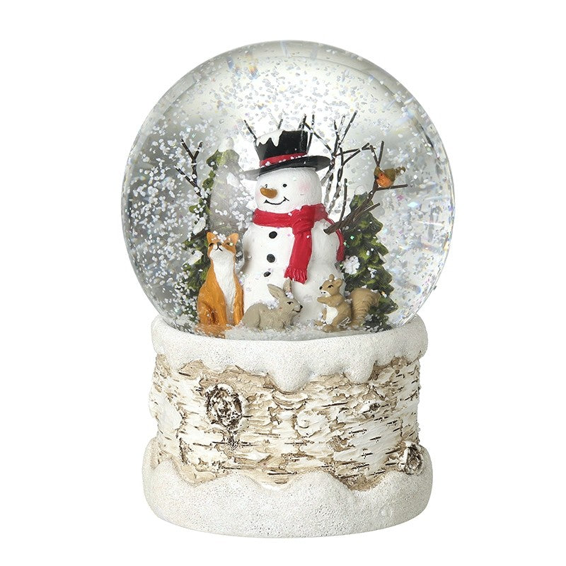 Heaven Sends Snowglobe With Snowman And Animals Christmas Decoration