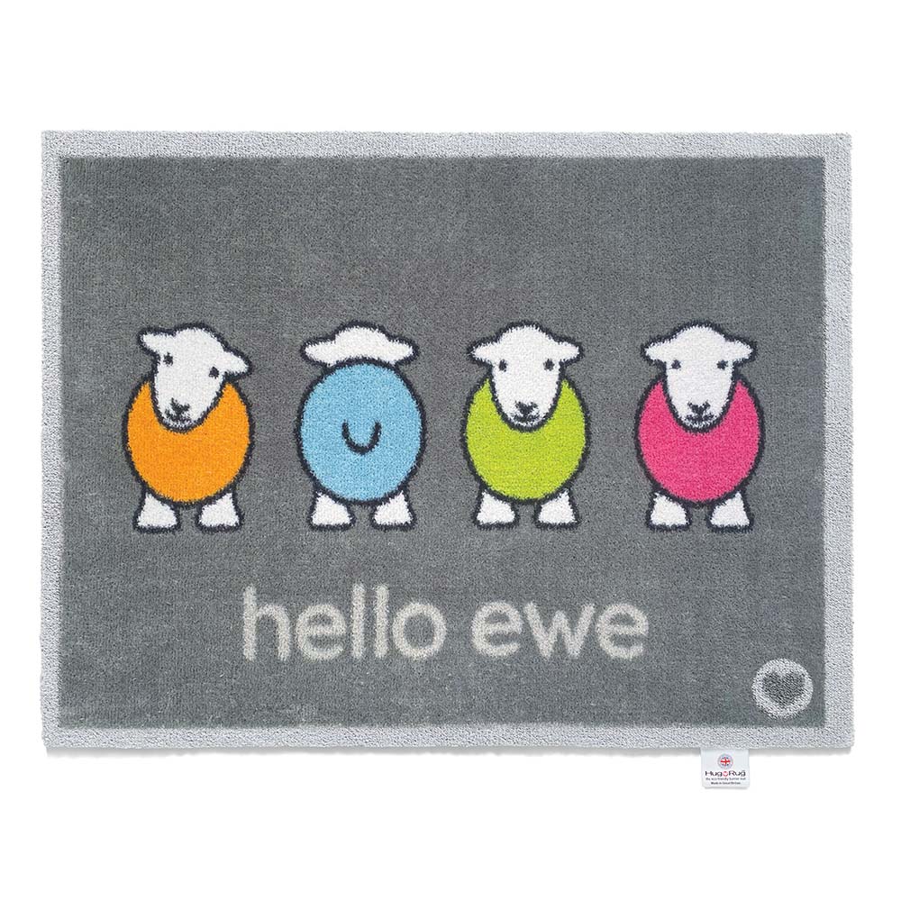 Hug Rug Hello Ewe Herdy Door Mat