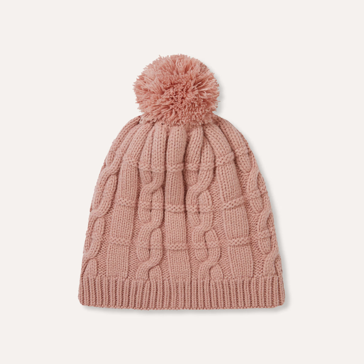 Sealskinz Hemsby Waterproof Cable Knit Bobble Hat with pom-pom and soft microfleece lining