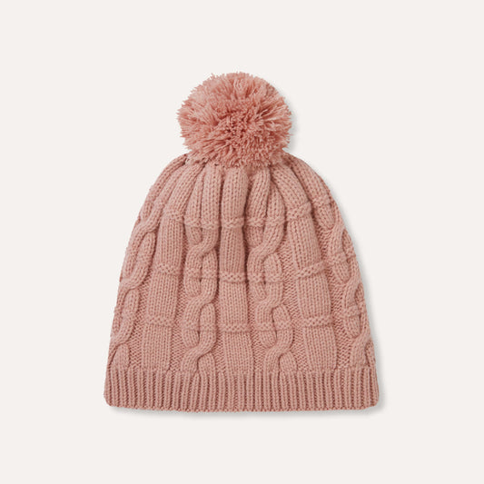 Sealskinz Hemsby Waterproof Cable Knit Bobble Hat with pom-pom and soft microfleece lining