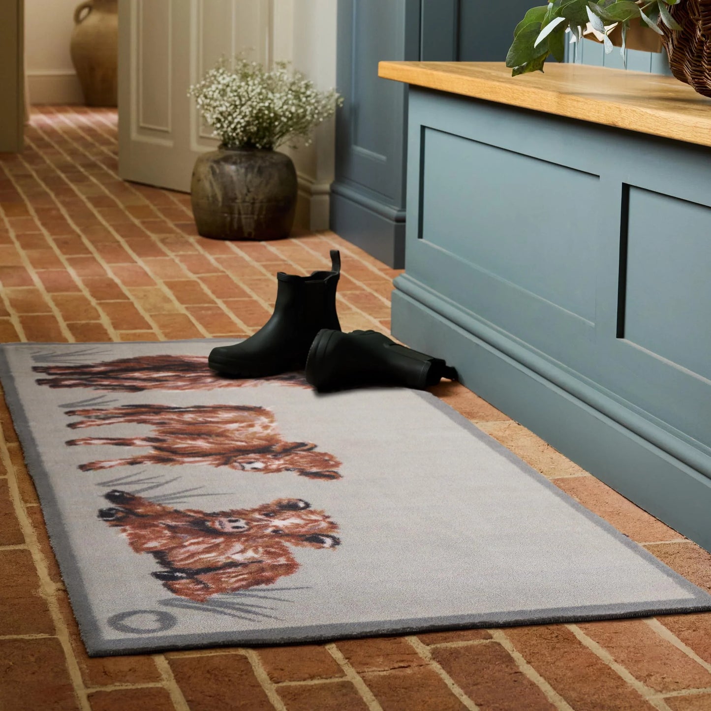 Hug Rug Heritage Highland Cow Runner Mat