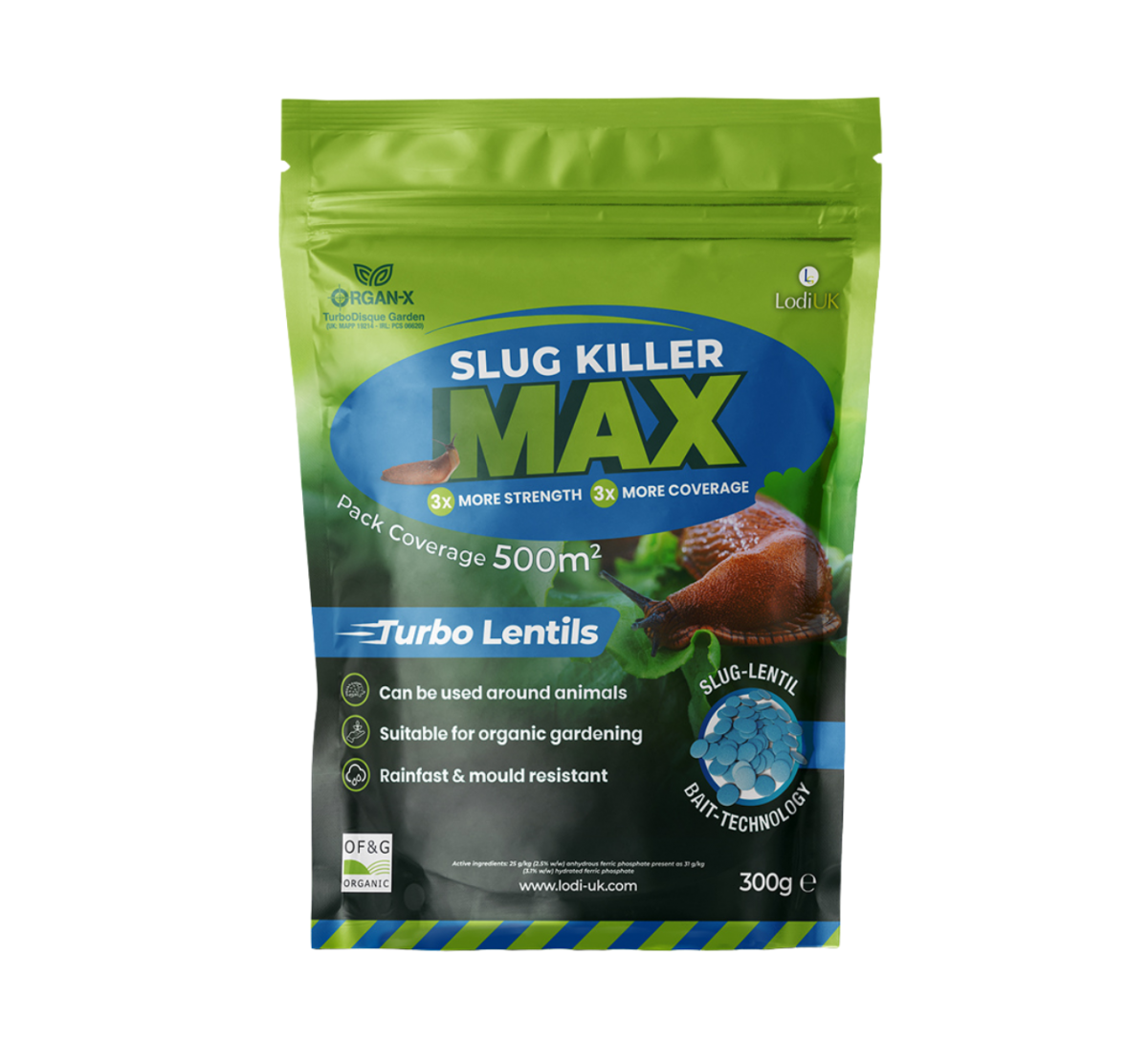 Organ-X Turbo Slug Killer Lentils 300g