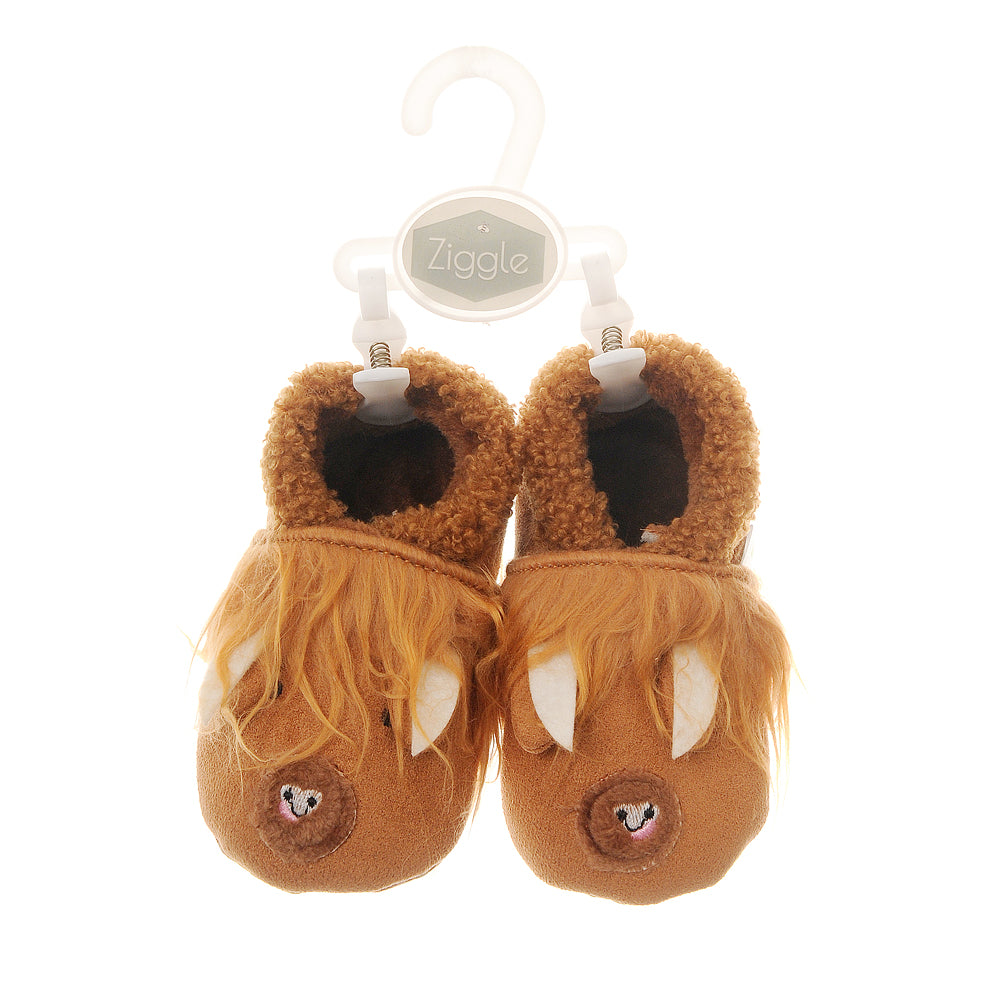 Ziggle - Cow slippers size 12-18m