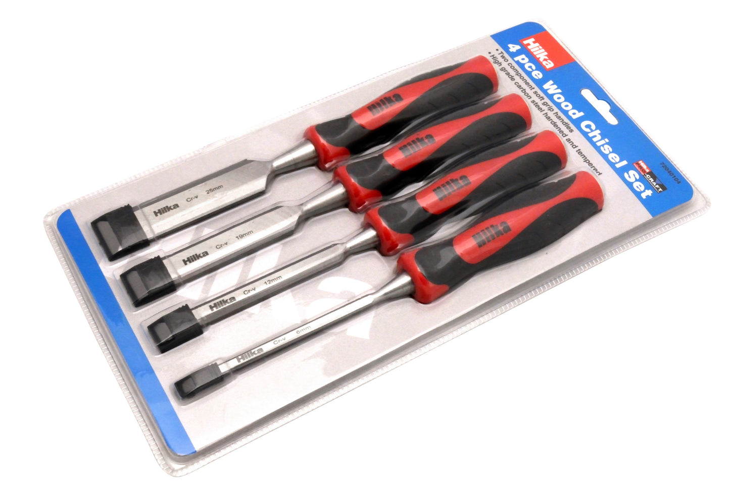Hilka Soft Grip Wood Chisel 4 Piece Set