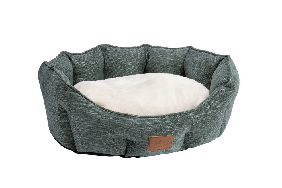 House of Paws Chenille Oval Nesting Bed