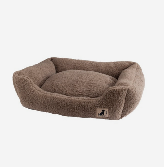 House of Paws Teddy Mocha Fleece Bed